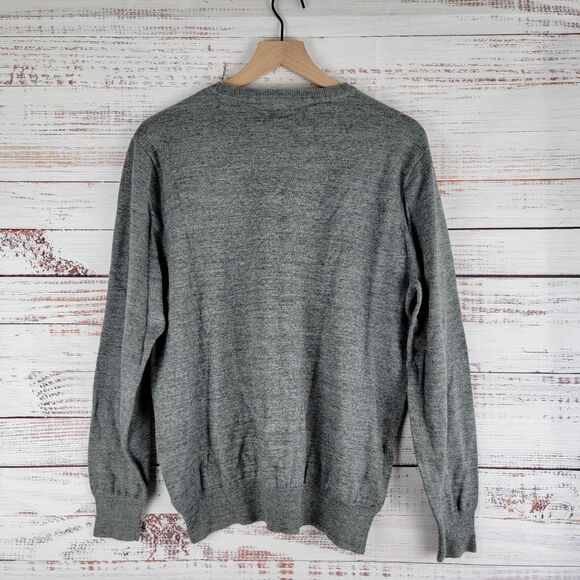 J Crew Mens Size L Sweatshirt Heather Gray Pullover Long Sleeve Casual EUC - Picture 7 of 9